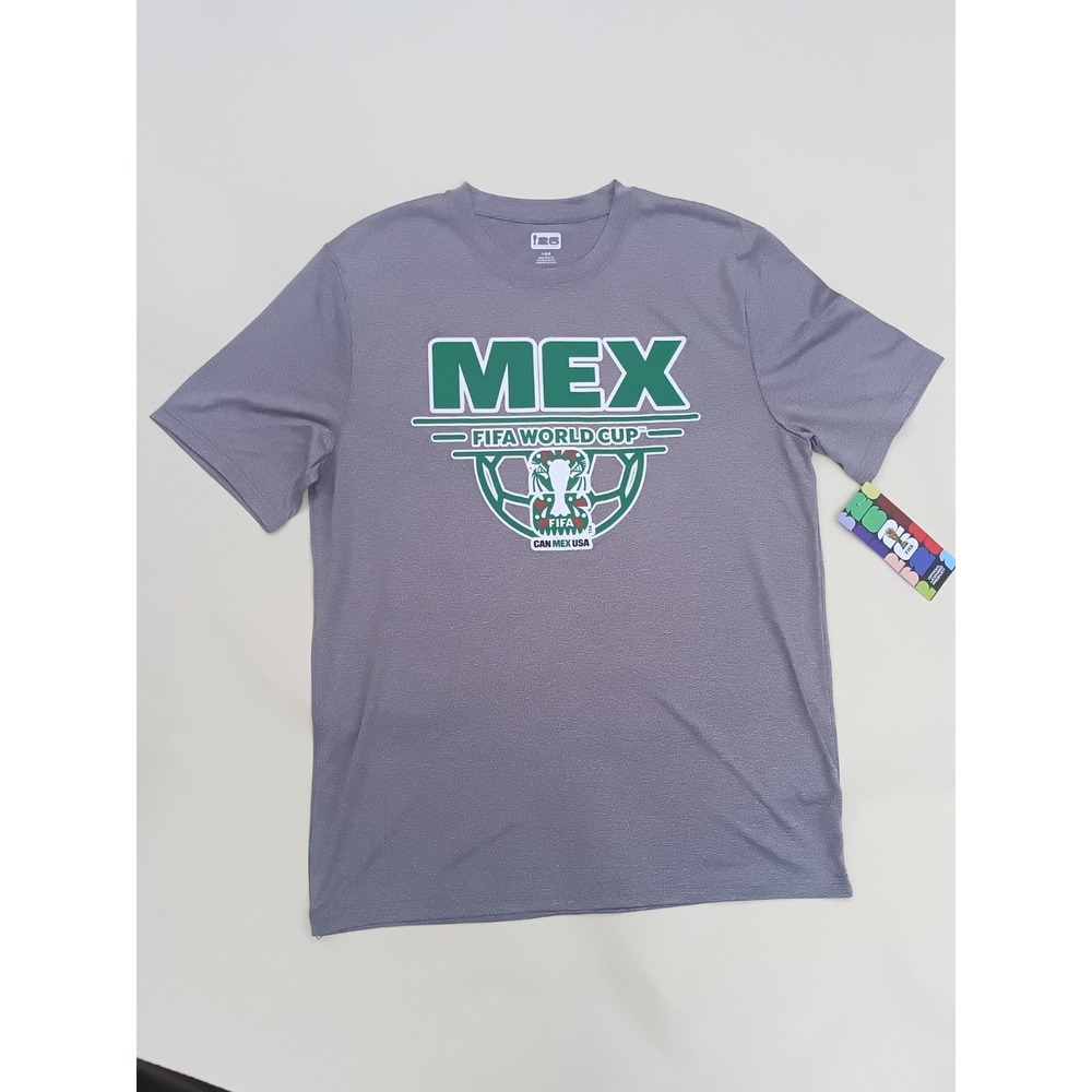 FIFA MEX World Cup Qatar 2022 Mens Gray Graphic Print T-Shirt L FB42046230